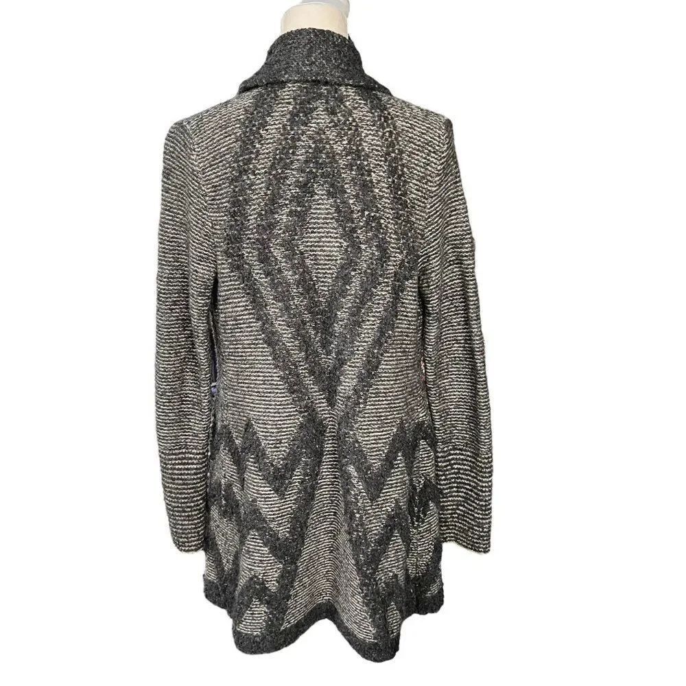 Angel of the North Anthropologie Equinox Open Cardigan Wool Blend Gray Size S